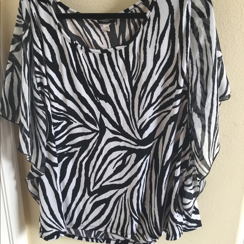 Zebra print top